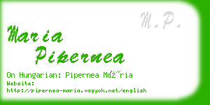 maria pipernea business card